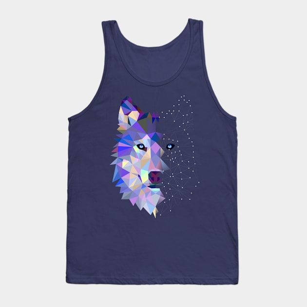 Wolf Abstract design Tank Top by Mako Design 